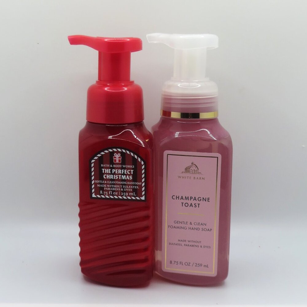 Bath & Body Works Champagne Toast & The Perfect Christmas foaming hand Soap